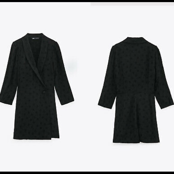 Zara Pants - WOMAN BLAZER-STYLE JUMPSUIT JACQUARD POLKA DOTS